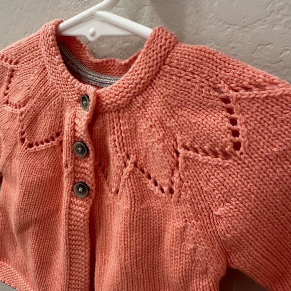Baby Boden Peach Knit Cardigan Sweater - Picture 2 of 5